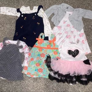 8 piece baby girl DRESS bundle lot; Size 3-6 Months